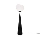 Melt Cone Fat Floor Lamp - Opal With Black Cone