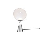 Melt Cone Fat Table Lamp - Opal With Silver Cone