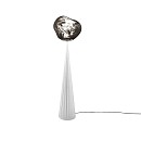 Melt Cone Fat Floor Lamp - Silver With Silver Cone