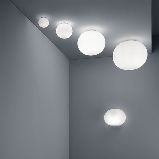White Mini Glo-Ball Wall Lamp (LED, Non-Dimmable) by Flos
